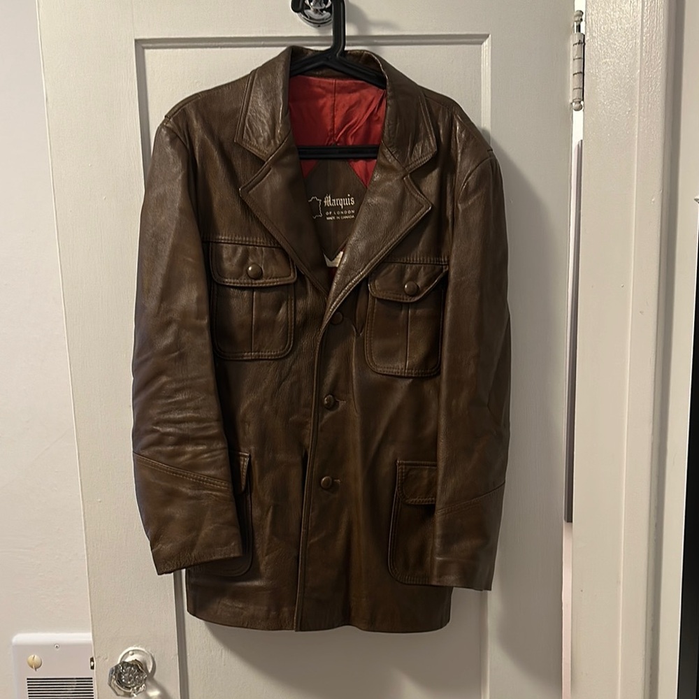 Marquise Brown Leather Field Jacket